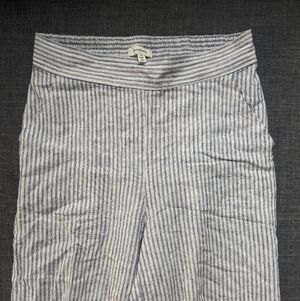 Max Studio Striped Wide Leg Pants - Blue and White